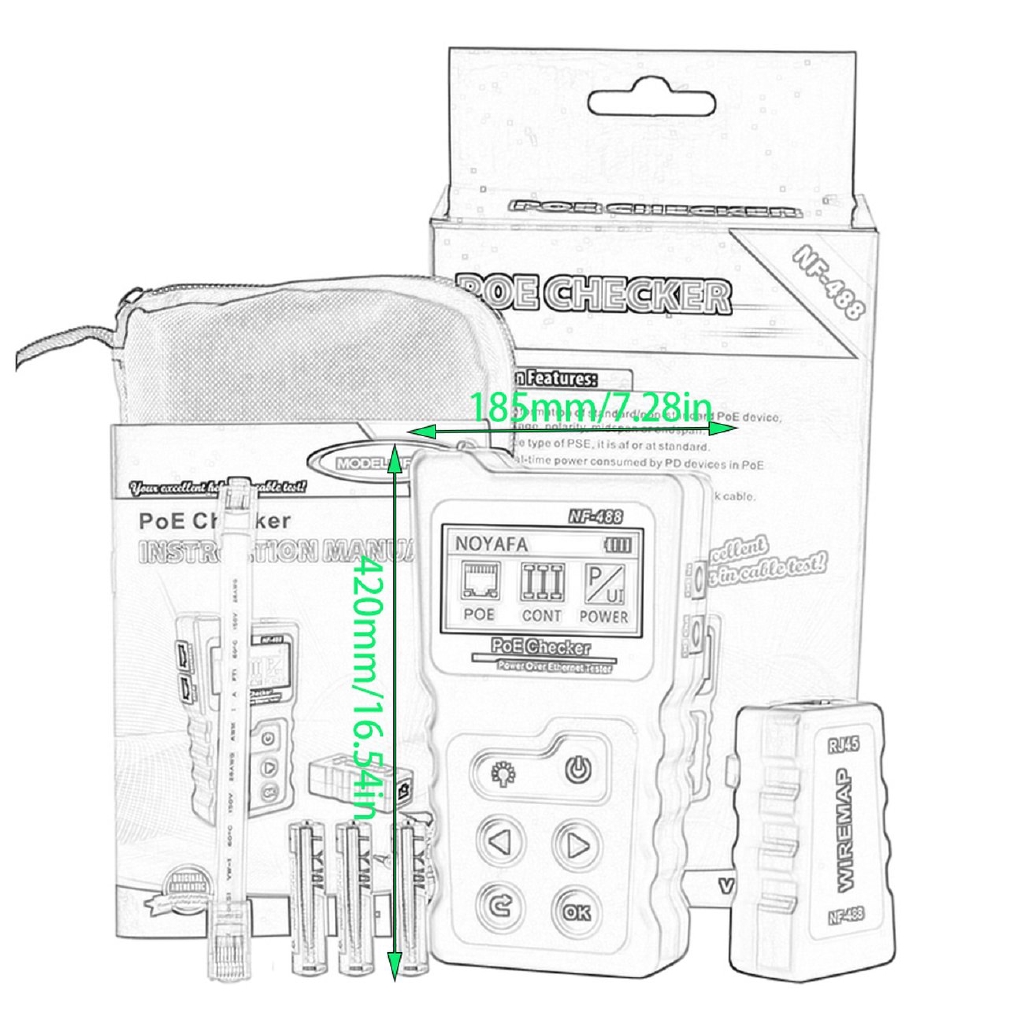 Thiết bị kiểm tra mạng LAN Cat5 Cat6 A Nf-488 chuyên dụng chất lượng cao