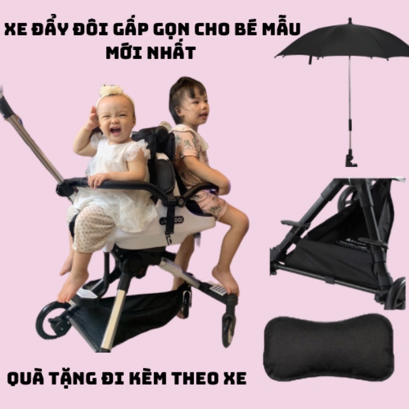 Có SẵnXE đẩy đôi gấp gọn thuận tiện mang đi chơi và đi du lịch cho bé