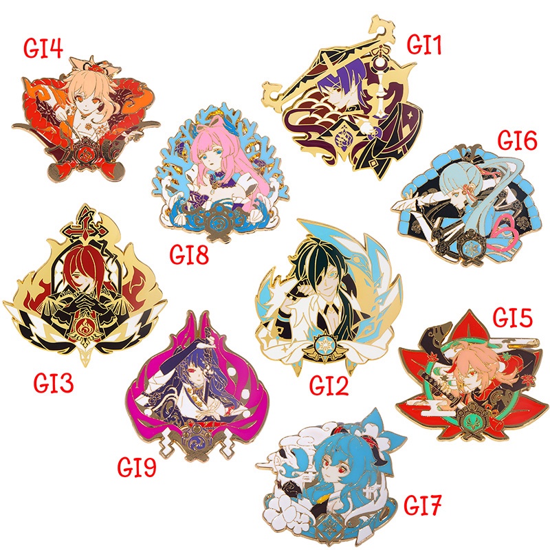 Ghim Cài Áo Kim Loại Hình Nhân Vật Hoạt Hình Periphery Genshin Thunder General Heart Sea Kaiadi Luke Hoạt Hình