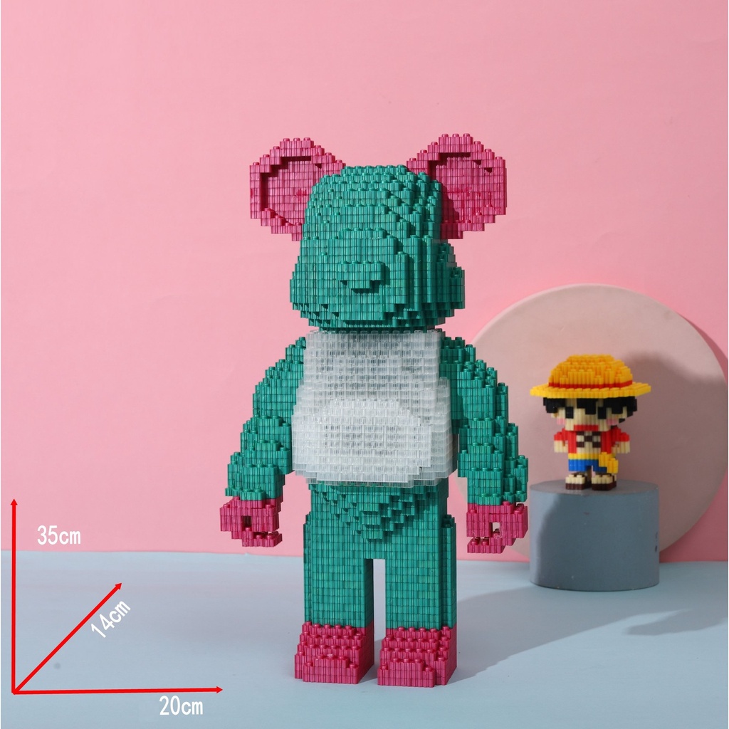 Lego Bearbrick, Đồ Chơi Lắp Ráp Gấu Bearbrick Cỡ Lớn 36cm annhienstore