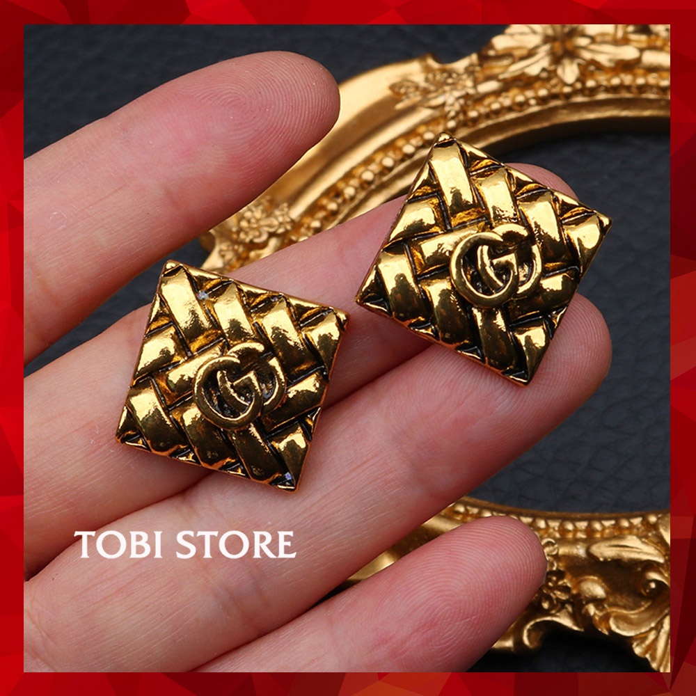 Bông tai nữ thương hiệu GG mạ vàng sang chảnh TB419 TOBI STORE