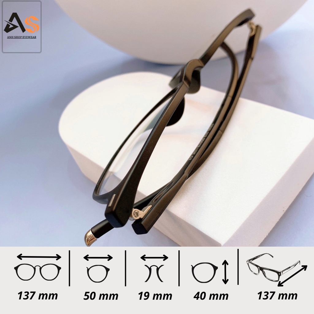 Gọng kính vuông thời trang nam nữ chất liệu nhựa dẻo 213A