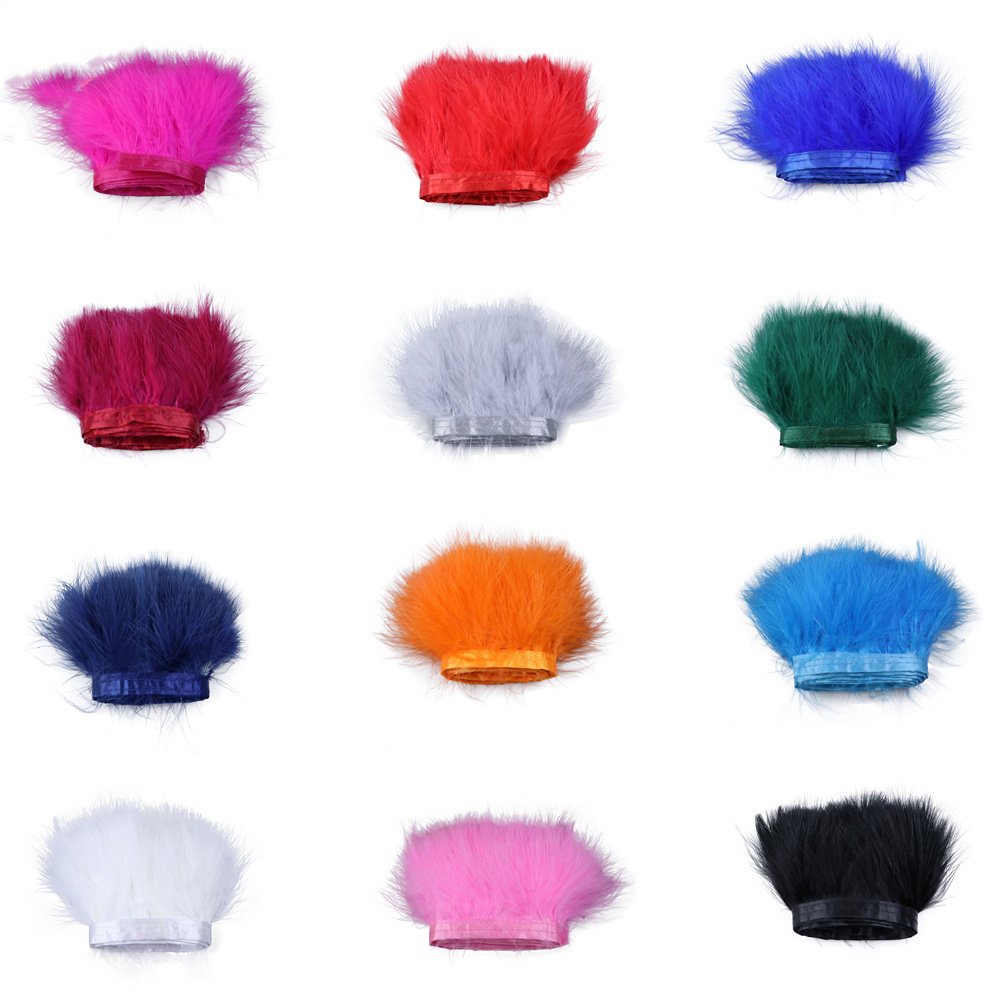 1 yard trang trí lông vũ / lông mịn tĩnh mạch / quần áo đầy đủ fluffy vải tự làm