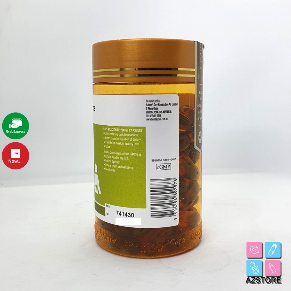Mầm đậu nành Super Lecithin 1200mg  - Tinh chất mầm đậu nành Heathy care Super Lecithin