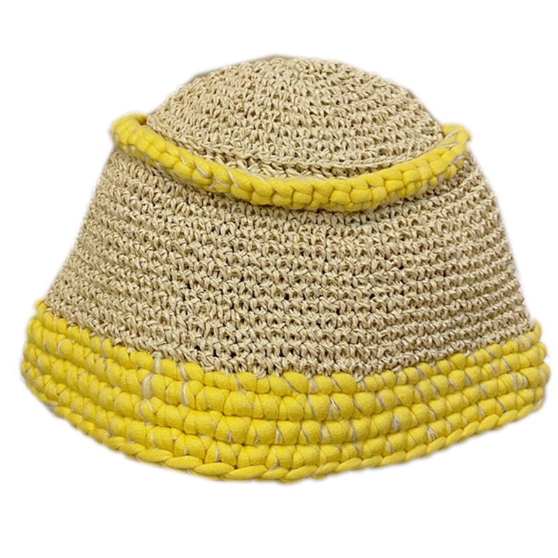 Nón Tai Bèo Đan Len Vành Rộng Màu Sắc Xinh Xắn Thời Trang Xuân Hè Cho Nữ