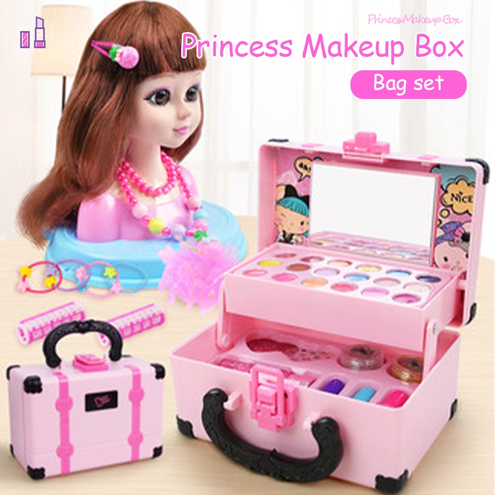 Bộ Đồ Chơi Trang Điểm 32 Món Không Độc Hại Kiểu Retro Xinh Xắn Cho Bé Gái