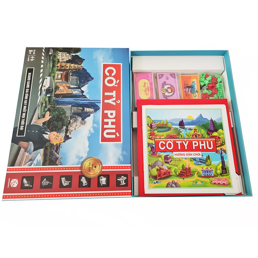 Đồ chơi Cờ Tỉ Phú Monopoly phiên bản Việt hóa 2 - 6 người chơi [GIÁ RẺ - HẤP DẪN - CẢ GIA ĐÌNH CÙNG CHƠI]