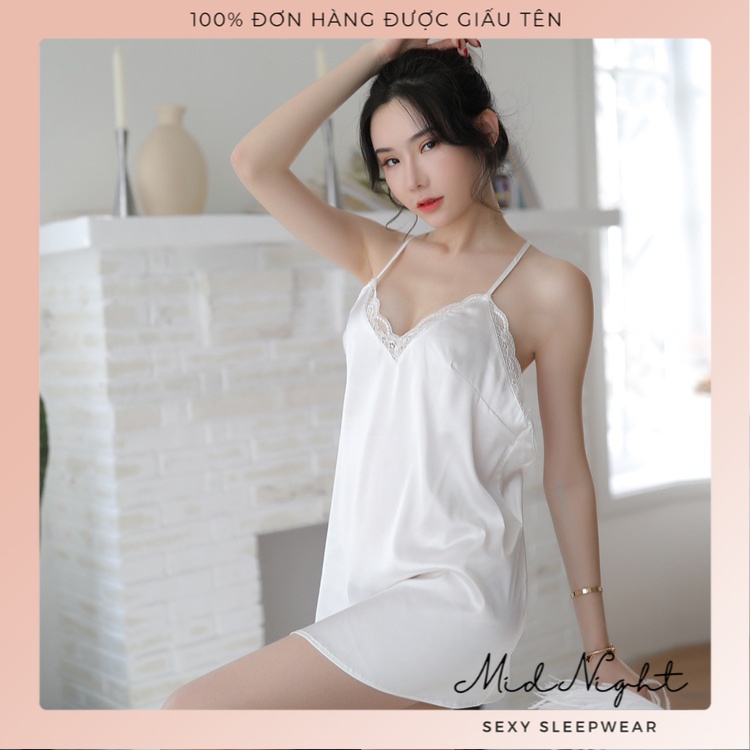 Váy Ngủ Sexy Ren Hai Dây Chữ V Ngực Sâu - Đồ Lót Gợi Cảm Quyến Rũ Đầy Khiêu Gợi Cho Nàng Mid Night Sexy | BigBuy360 - bigbuy360.vn