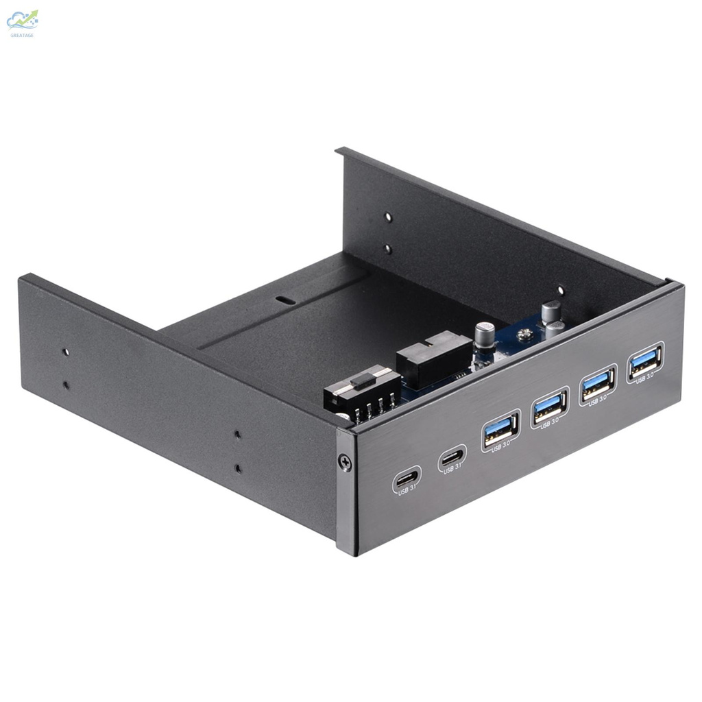 Bộ Chuyển Đổi Usb Hub 5.25 "2 Cổng Usb 3.1 & 4 Cổng Usb 3.0 Tốc Độ Cao