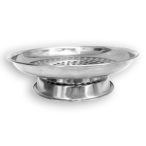 Xửng hấp inox size 20cm có chân (vỉ hấp) dùng để chưng, cách thủy, hấp các món ăn như hấp bánh,.......