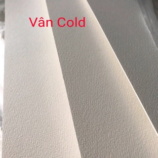 [Bán lẻ]Giấy Baohong 100% cotton A3 vân Cold 300g(38*27cm)