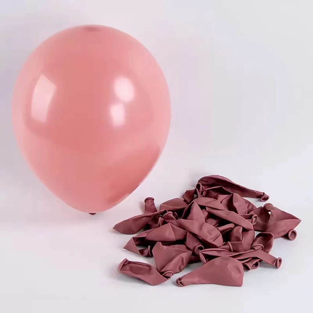 1 Bộ Bong Bóng Trang Trí Tiệc Màu Hồng Vàng Trắng Cổ Điển