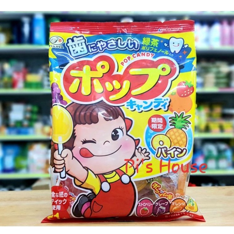 Kẹo mút trái cây chống sâu răng hình bé gái Fujiya Nhật