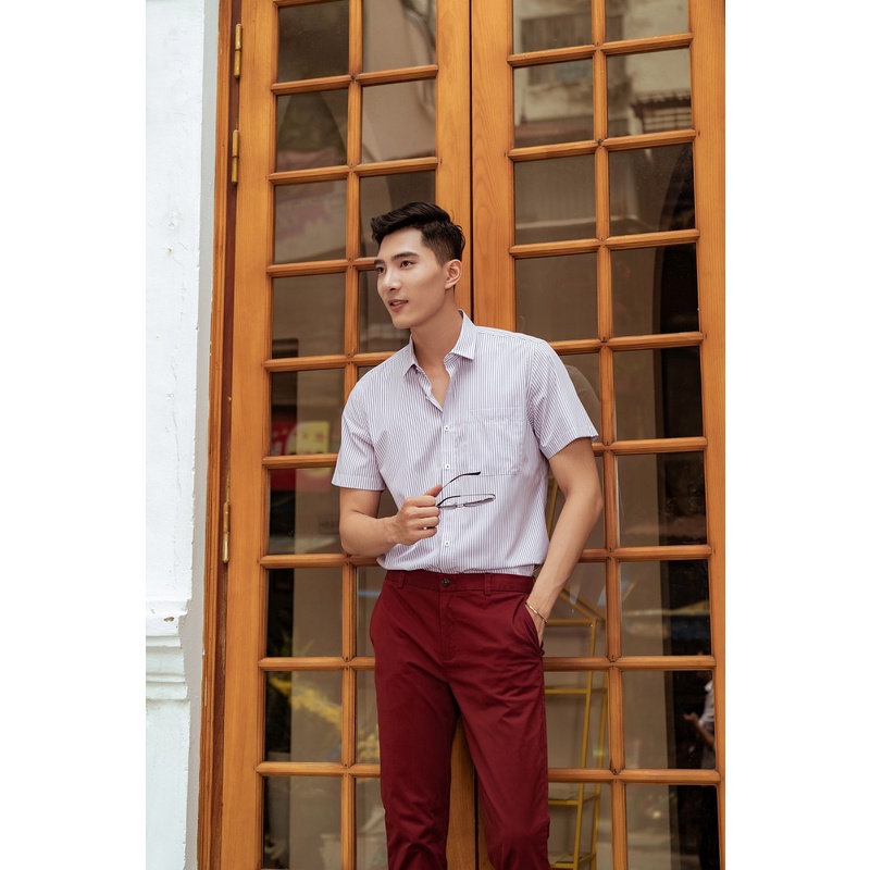 Áo Sơ Mi Nam Công Sở Ngắn Tay Trẻ Trung Kẻ Caro DGCs - SASN1927M