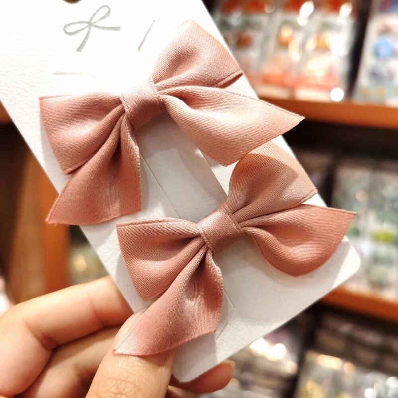 Set nơ kẹp tóc xinh cho bé