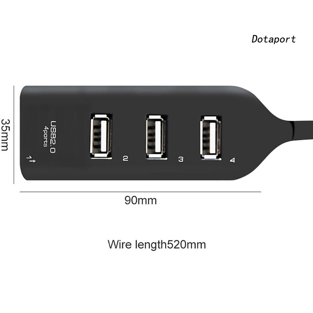 Đầu Chia 4 Cổng USB 2.0 480Mbps Siêu Tốc Dành Cho Máy Tính / Laptop