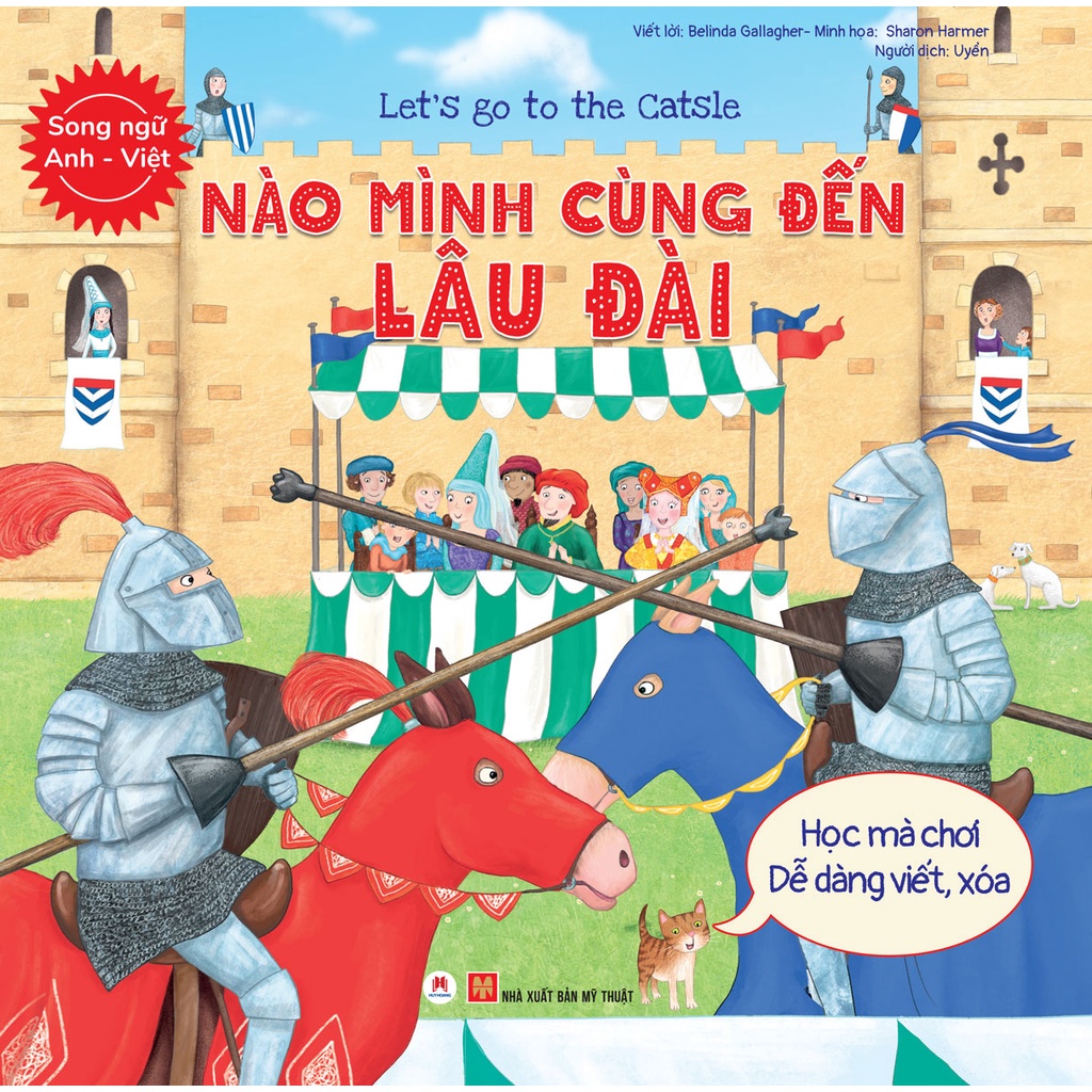 Sách - Let’s Go To The Catsle - Nào Mình Cùng Đến Lâu Đài (Học Mà Chơi - Dễ Dàng Viết / Xóa) Song Ngữ Anh - Việt