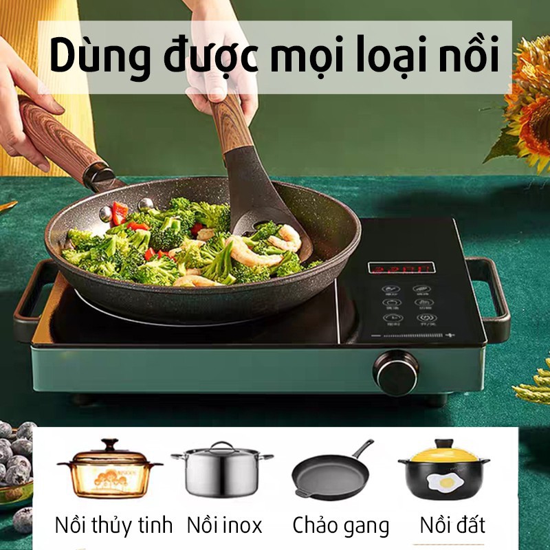 Bếp Hồng Ngoại - Bếp Hồng Ngoại Đơn - Không Kén Nồi - Công Suất 2200W- Mặt Kính Cường Lực VT124