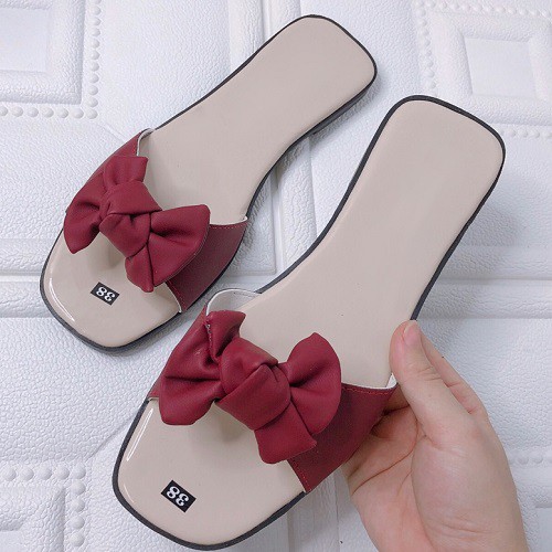 Dép nữ có nơ nhiều màu siêu xinh FREE SHIP 50k 004