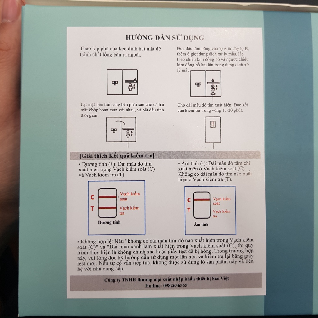 Bộ que test nhanh kháng nguyên được cấp phép bởi bộ y tế SARS-COV-2 Antigen Rapid Test Kit