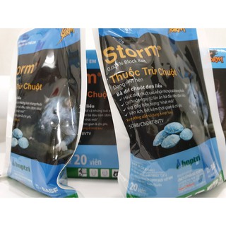 Thuốc diệt chuột storm  hiệu quả an toàn ( Gói 20 viên), thuốc diệt chuột tận gốc, bả bẫy chuột  hiệu quả cao.