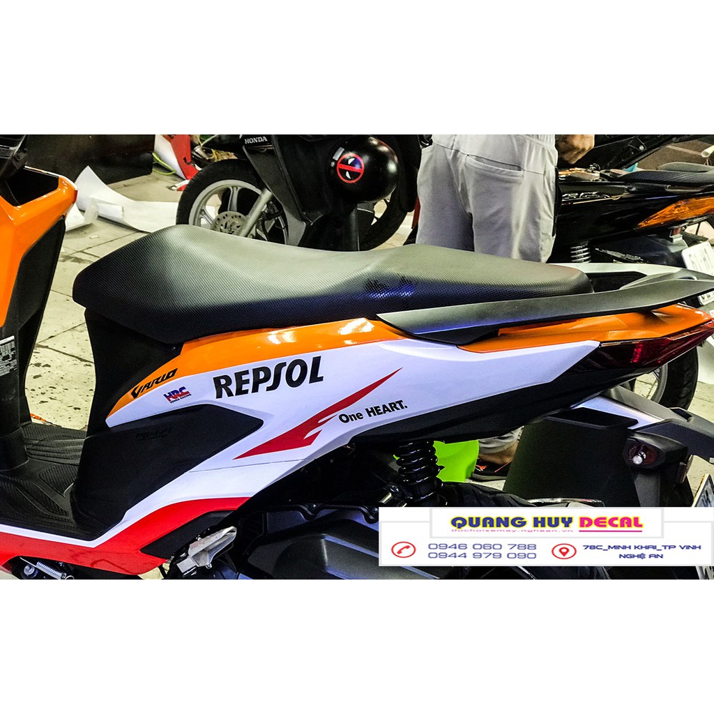Tem trùm vario cam trắng repsol