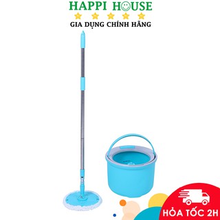 Bộ cây lau nhà xoay tay Lock&Lock Corner ETM494 - Hàng chính hãng ,đĩa lau gập lại được - Happi House