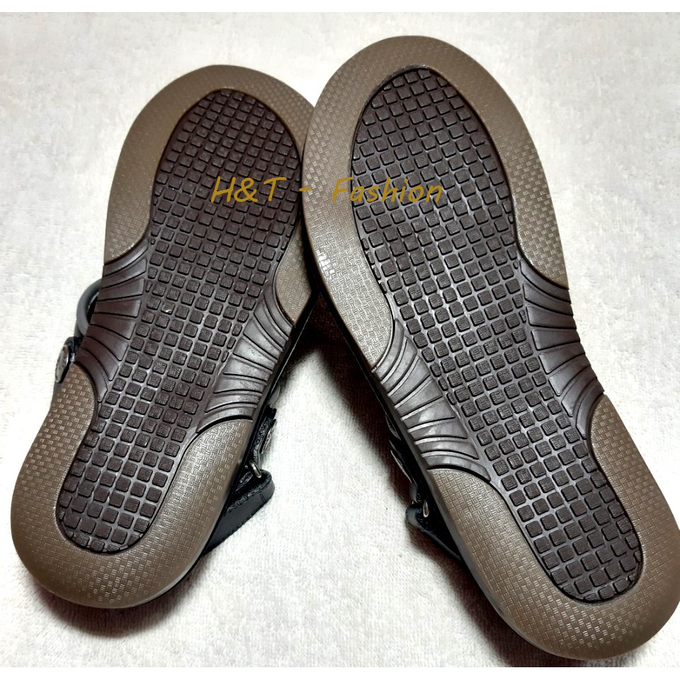 Giày Sandal Nam quai chéo da bò thật K2 - hàng xuất dư