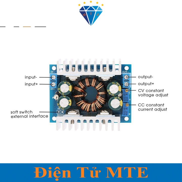 Mạch tăng áp hạ áp Buck Boost DC-DC 10A vào 5-30V ra 1.25-30V - Có chỉnh dòng