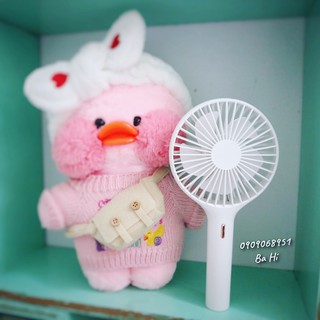 Quạt mini tích điện đèn led động cơ cực êm
