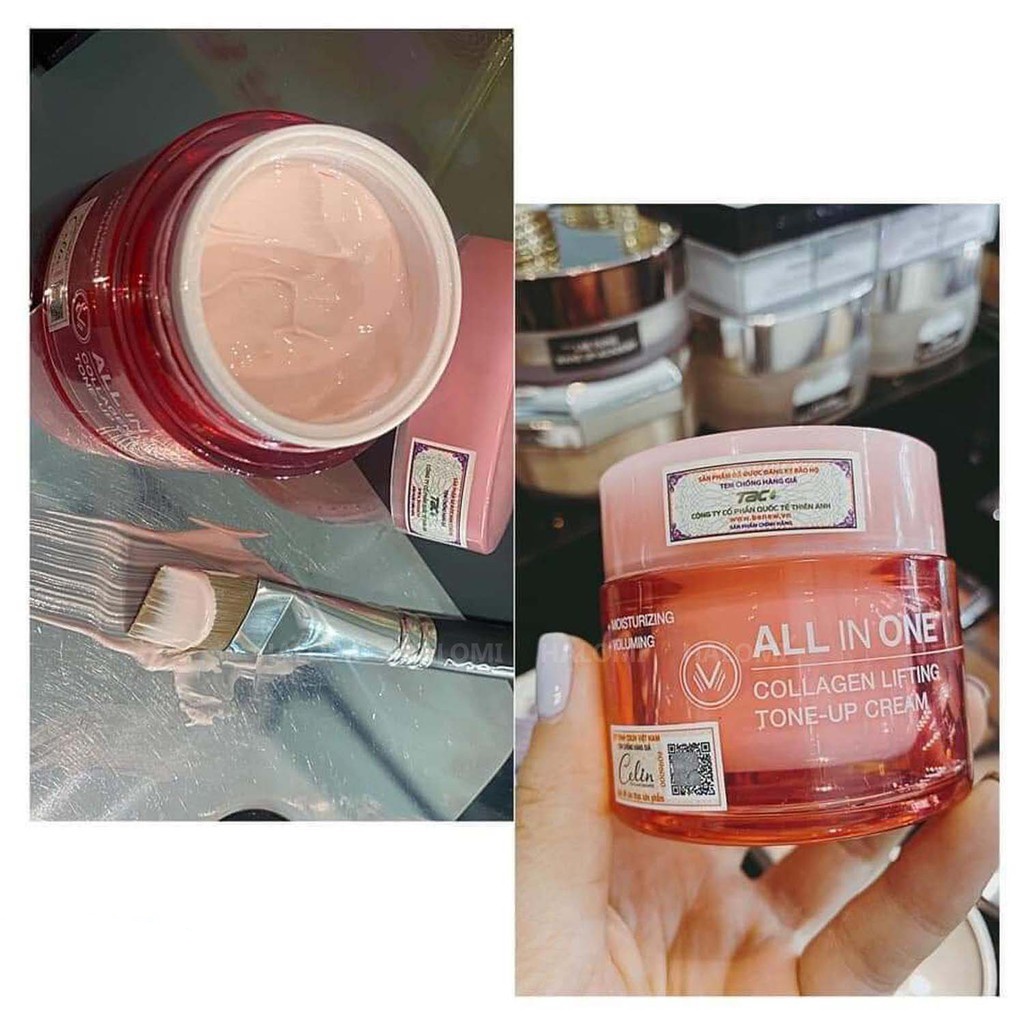 Kem lót nâng tone All In One Collagen Lifting Tone Up căng mịn da Hàn Quốc 50ml