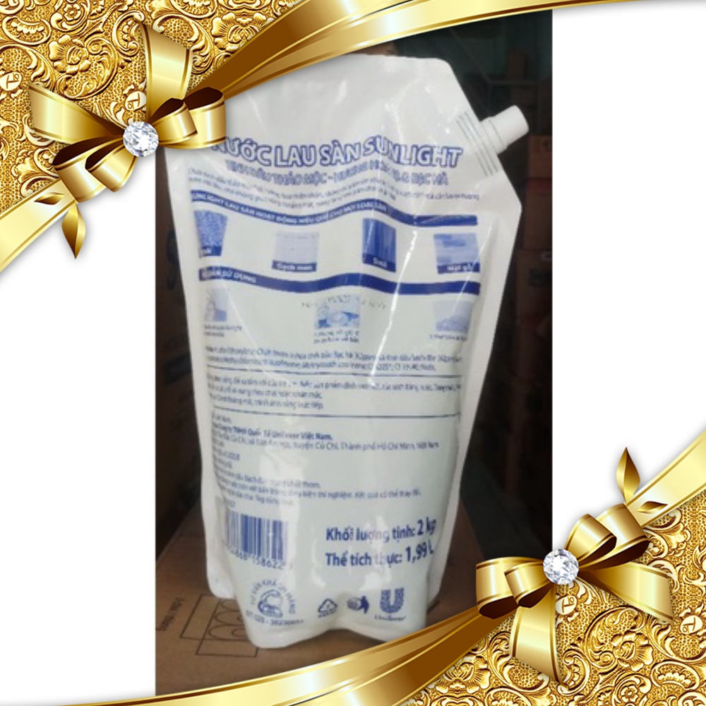 Nước Lau Sàn Sunlight Hương Hoa Hạ và Bạc Hà túi 2kg
