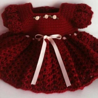 Váy len handmade đỏ