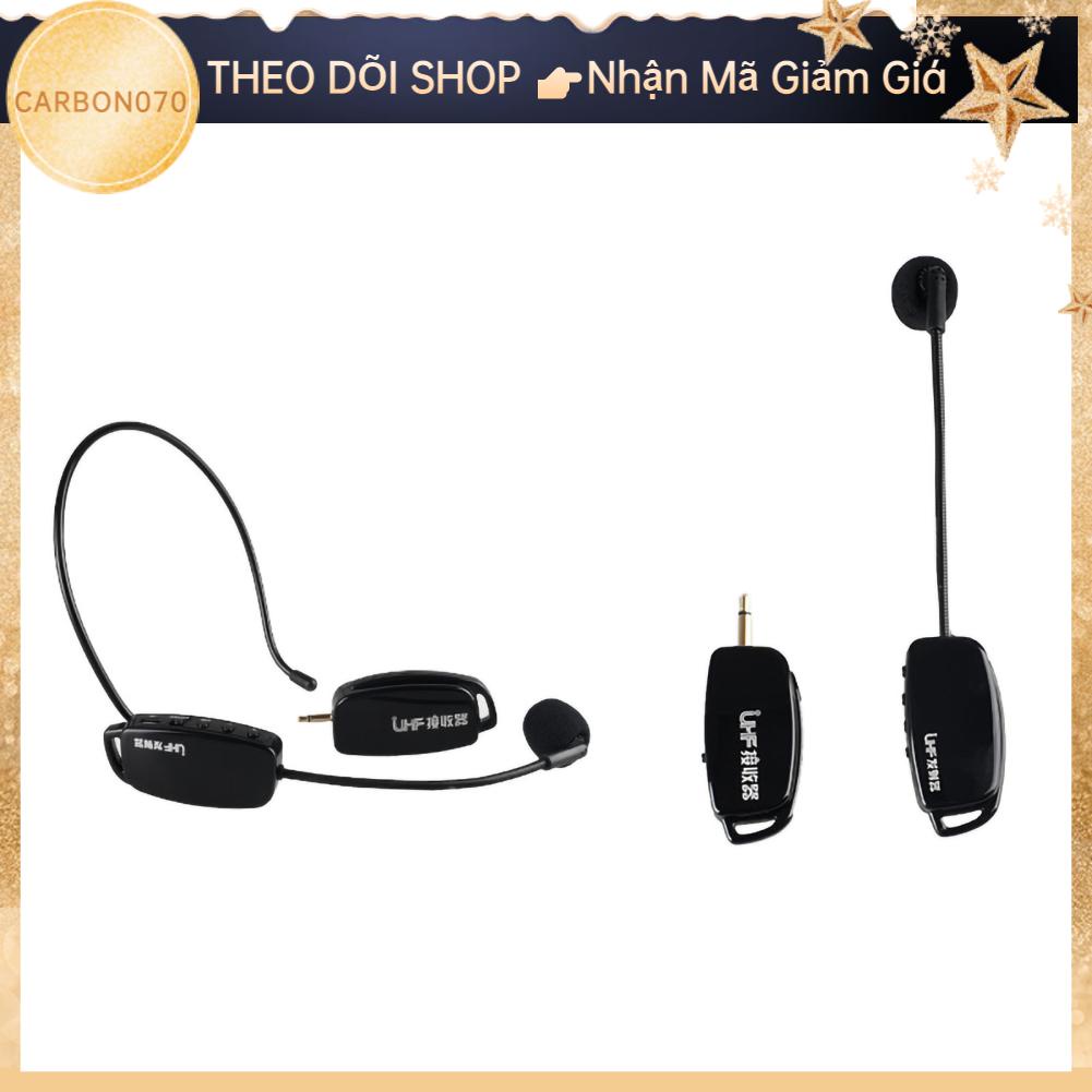[Hàng HOT] Micro không dây UHF trợ giảng cho giáo viên, cắm loa kéo, âm ly 2 trong 1 - Mic cầm tay 【Carbon070】