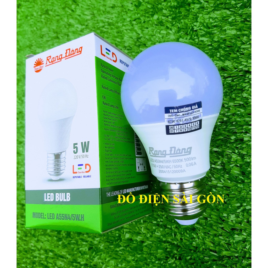 (Chính Hãng) Bóng Đèn Led Buld Tròn Rạng Đông 5W Bảo Hành 2 Năm