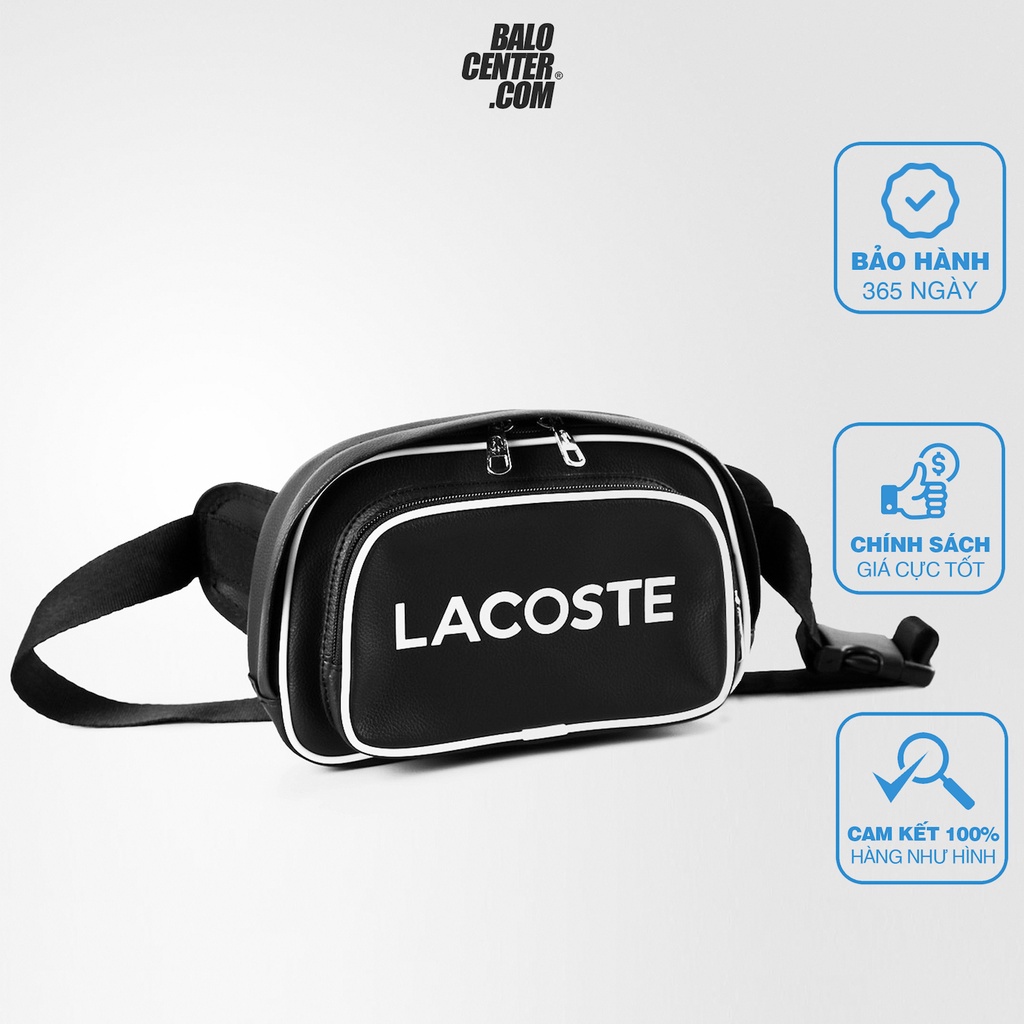 Túi đeo chéo mini thời trang cao cấp Lacoste Leather Sling Bag, Chất liệu da Poly không thấm nước - Balocenter