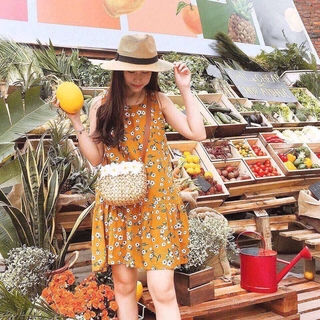 Túi cói hoa cúc hoạ mi