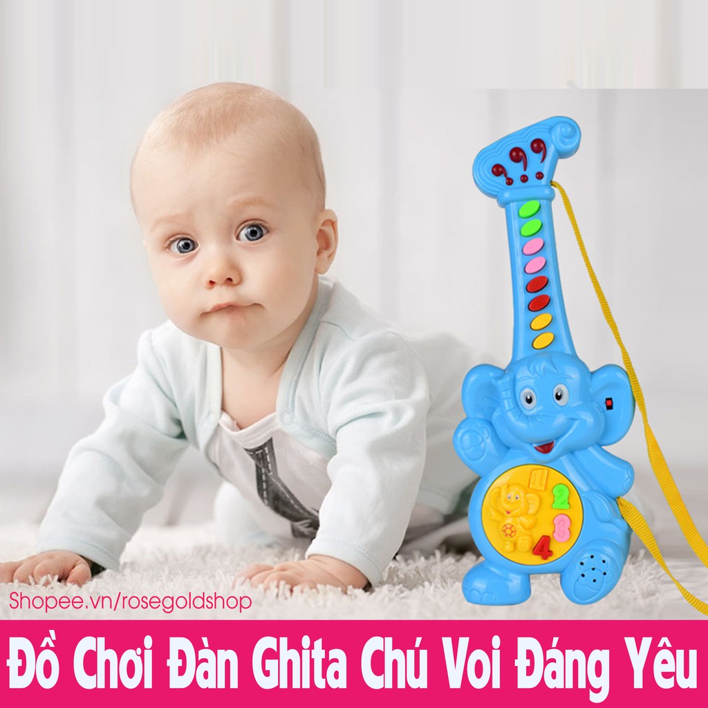 Đồ Chơi Đàn Ghita Chú Voi Đáng Yêu, Món Quà Tuyệt Vời Giúp Bé Phát Triển Khả Năng Nghe Và Vận Động