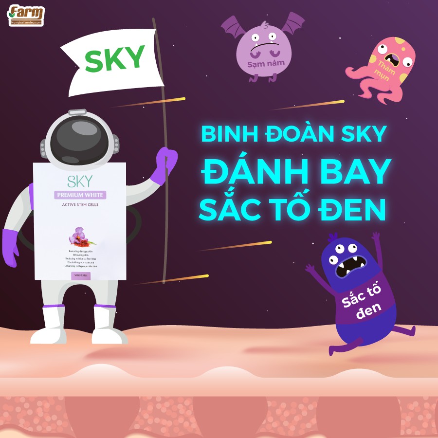 Siêu Serum Nhụy Hoa Nghệ Tây SKY + Tặng 5 Mask Farm Skin Hoặc Tẩy Tế Bào Chết Gạo | BigBuy360 - bigbuy360.vn