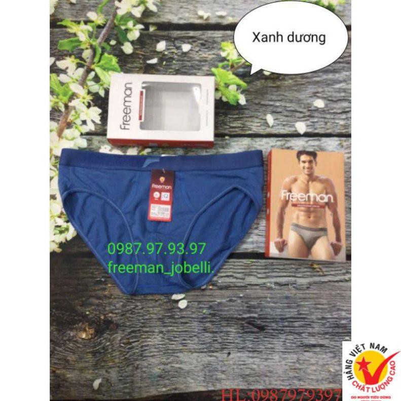 QUẦN LÓT NAM Freeman 6036,giá cty 69k- bán lẻ 41k[hình thật + video] quần sịp cotton 4 chiều