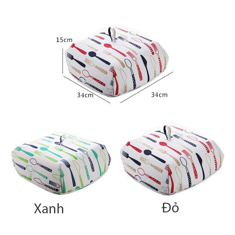 Lồng bàn giữ nhiệt mini , lồng bàn giữ nhiệt chắn bụi &amp; côn trùng gấp gọn, đậy thức ăn 01