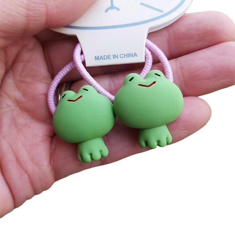 Set 2 Dây Cột Tóc Co Giãn Hình Khủng Long/Quả Dứa Dễ Thương Dành Cho Bé Gái