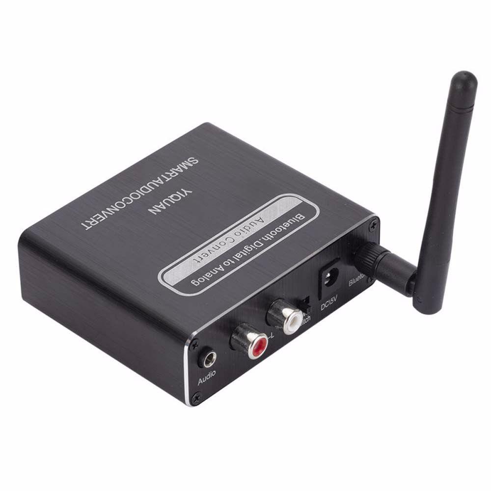 [COD] Audio Audio Converter 3.5mm Jack Bluetooth Audio Receiver Digital to Analog Converter Bluetooth 5.0 Toslink to Stereo Coaxial Stereo Optical Fiber Wireless receiving Audio Adapter/Multicolor