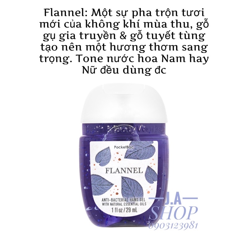 (Mùi Nước Hoa) Nước Rửa Tay Khô Bath &amp; Body Works Dung Tích 29ml (JA Shop)