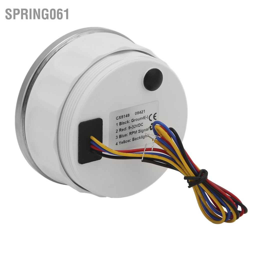 [Hàng Sẵn] Máy đo tốc độ 85mm 4000RPM IP67 chống thấm nước với đèn 7 màu cho Du thuyền RV Car Boat 【Spring061】
