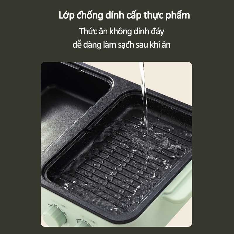 Nồi lẩu nướng 2 in1 Lotor 1,4L chính hãng - Bảo hành 12 tháng