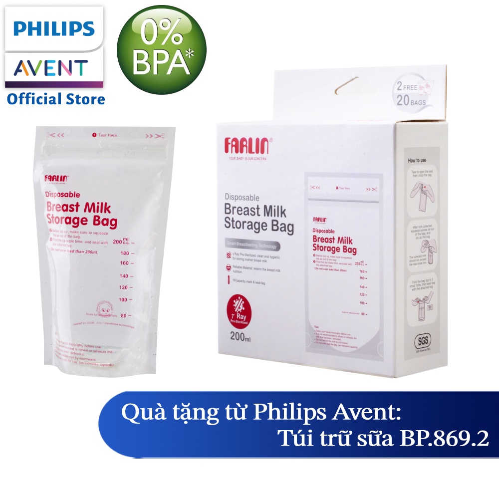 (Gift_Quà tặng không bán từ Philips Avent) Bộ 20 Túi trữ sữa (200ml/túi) BP.869.2