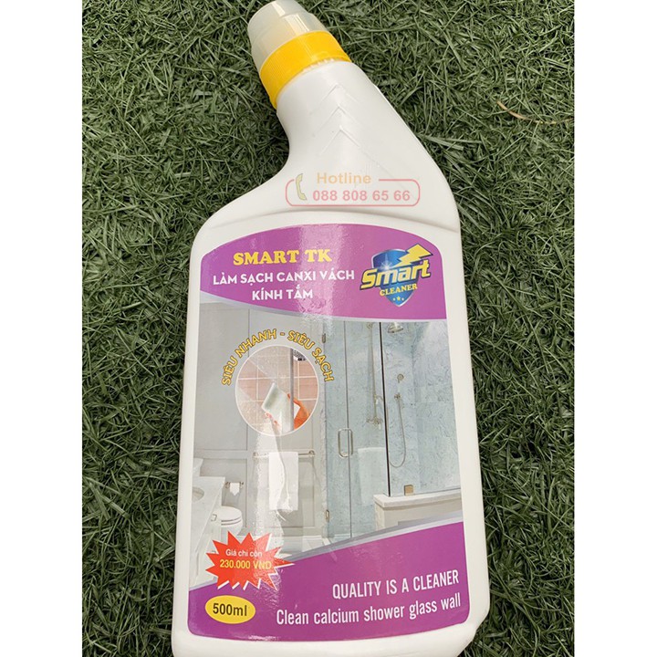 Nước Tẩy Làm Sạch Canxi Vách Kính Tắm Smart TK 500ml - Dung Dịch Làm Sạch Canxi Vách Kính Tắm Smart TK 500ml