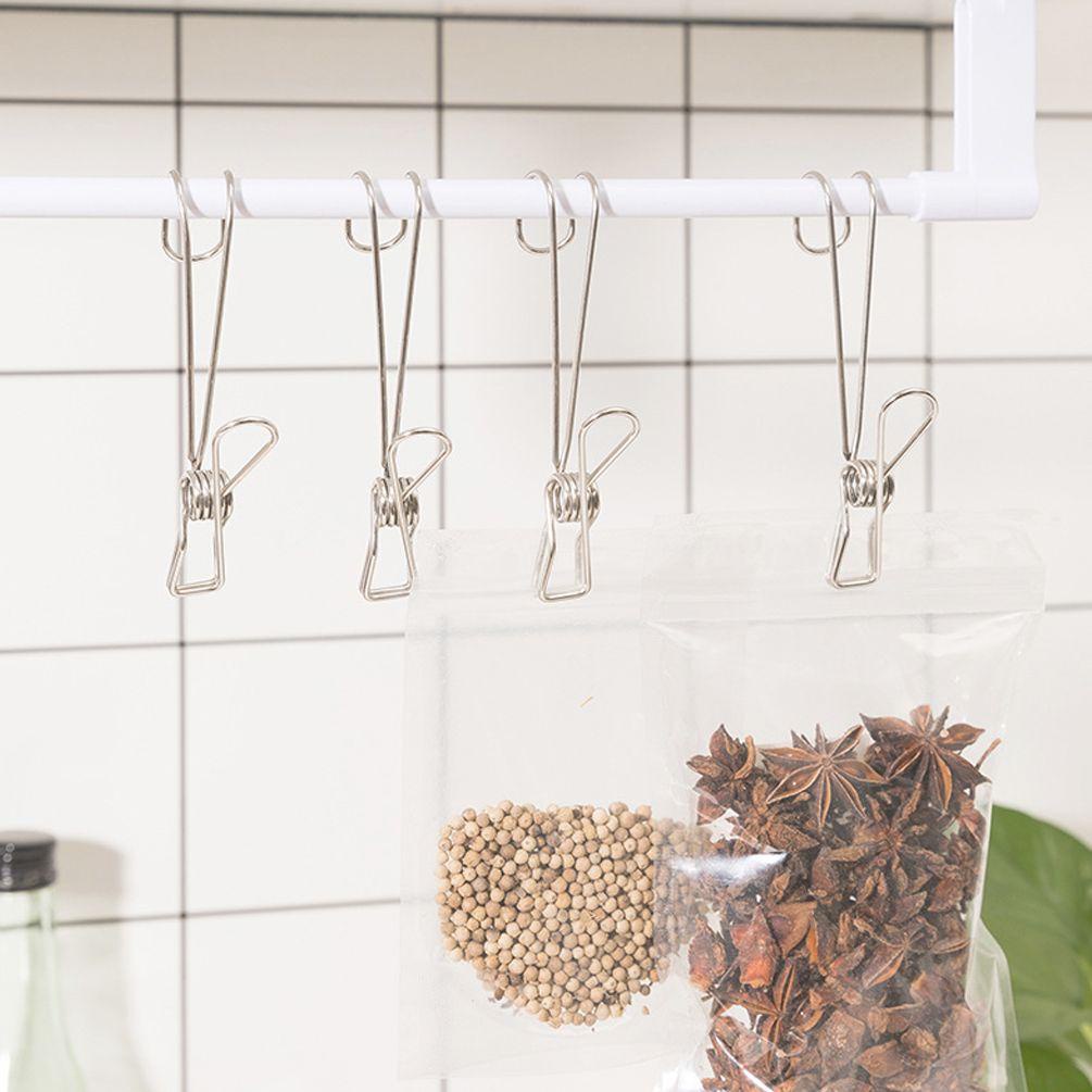 KUNHEV Set 6 Kẹp Phơi Quần Áo Mini Bằng Kim Loại Dành Cho Văn Phòng / Em Bé