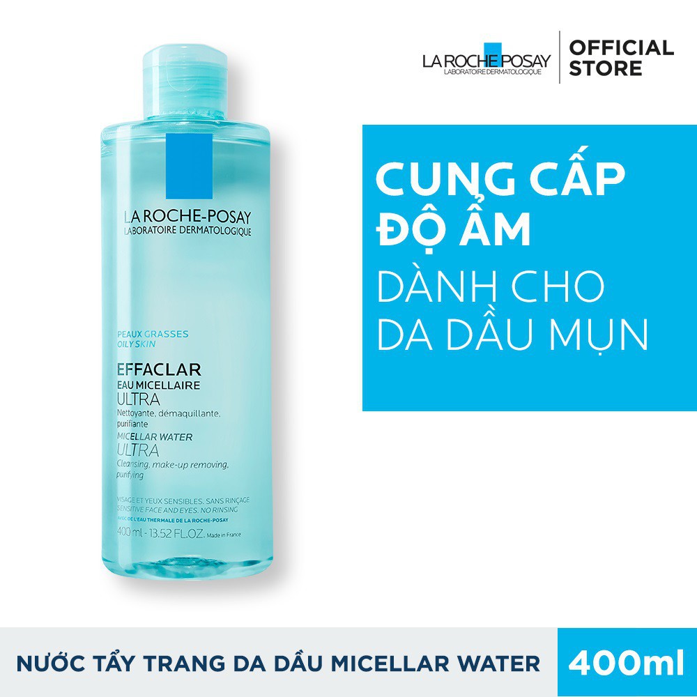 Nước tẩy trang La Roche Posay Pháp 400ml cho da dầu và da nhạy cảm (Laroche)